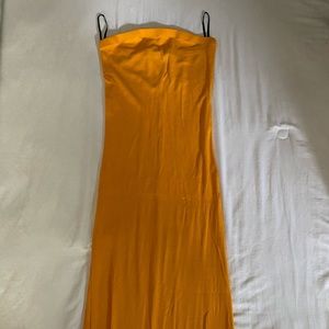 Forever 21 mustard yellow tube dress